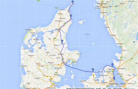 fra århus til skagen|Google Maps